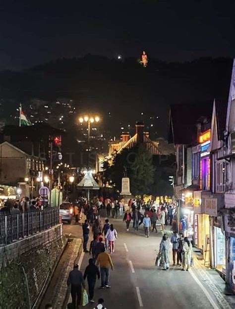 Mall Road, Shimla, Himachal Pradesh, India with Jakhu hilltop in the background - 9GAG