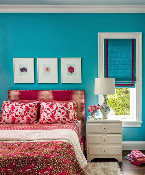 Turquoise, red and pink bedrooms - Interiors By Color