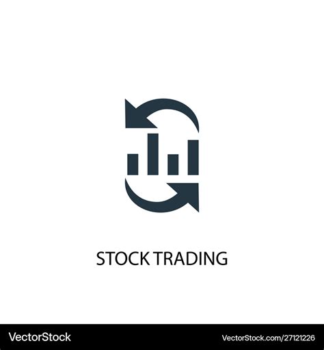 Stock trading icon simple element Royalty Free Vector Image