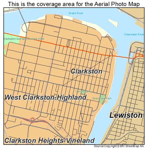 Aerial Photography Map of Clarkston, WA Washington