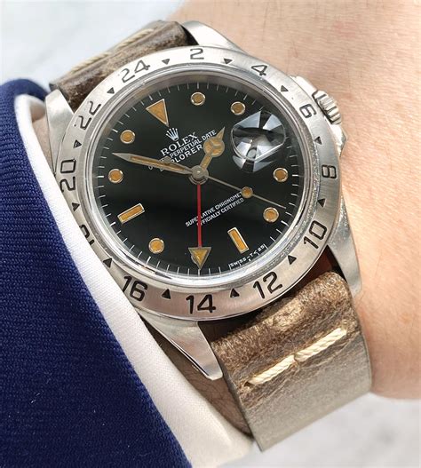 Vintage Rolex Explorer 2 GMT Automatic Black Dial Custard Lume ...