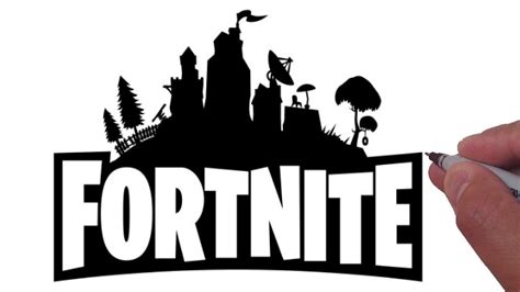 How to Draw the FORTNITE Logo - YouTube