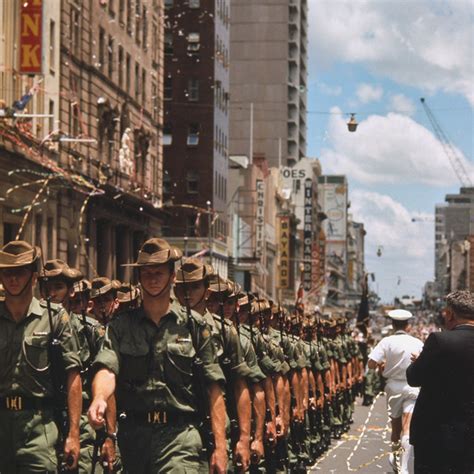 Vietnam war - Australian troops returned from Vietnam march through Brisbane, Queensland, 12 ...