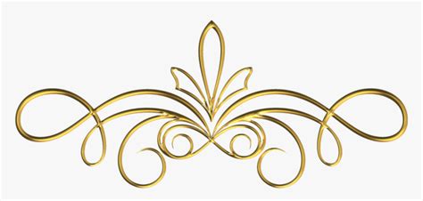 Gold Design Clipart - Gold Swirl Border Design Png, Transparent Png ...