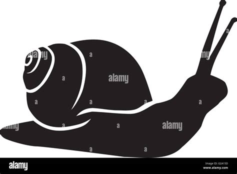 Snail silhouette Stock Vector Image & Art - Alamy