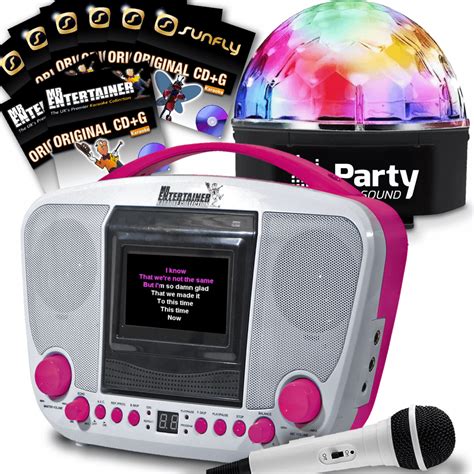 Karaoke Machine with Screen inc 8 CD+G Discs & Disco Lights