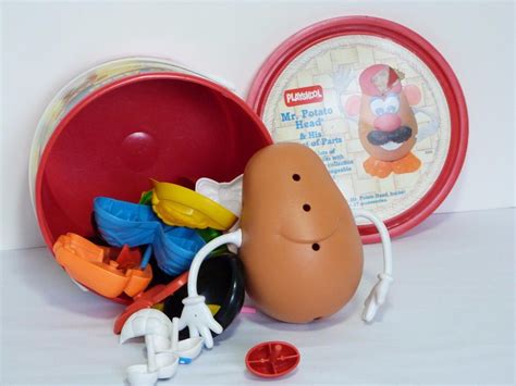 Vintage 1987 Playskool Mr. Potato Head & His Bucket of Parts 27 ...