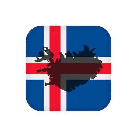 Premium Vector | Iceland flag official colors vector illustration