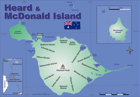 Heard Island & McDonalds Country data, links and map by administrative ...