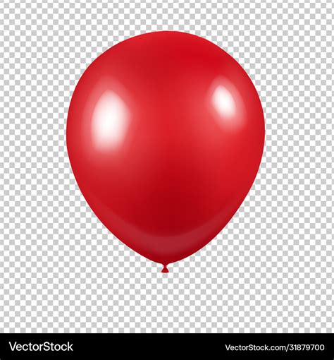 Red balloon with transparent background Royalty Free Vector