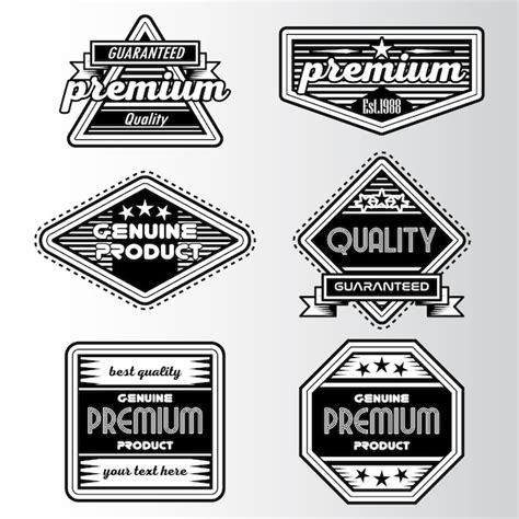 Premium Vector | Black and white premium logo collection