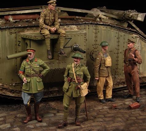 [tuskmodel] 1 35 scale resin model figures kit WW1 British Tank crewman ...