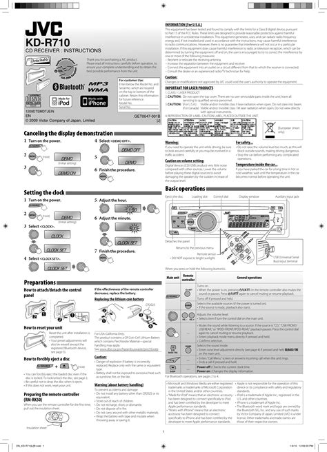 Jvc Car Stereo System Kd R710 Users Manual EN_KD R710[J]f