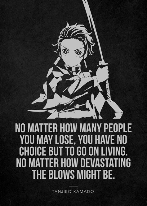 Demon Slayer Tanjiro Quote Anime Quotes, Quote Posters, Elie, Slayer ...