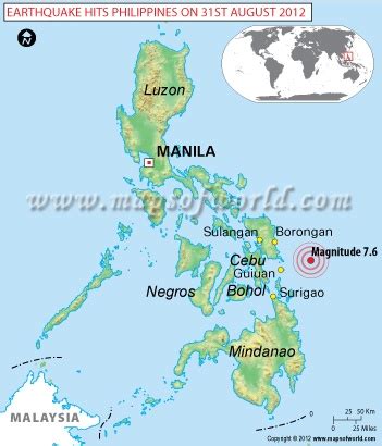 Earthquakes in Philippines | Philippines earthquake, Earthquake map, Map