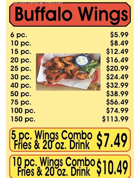 Online Menu of American Best Wings and Subs Restaurant, Norfolk ...