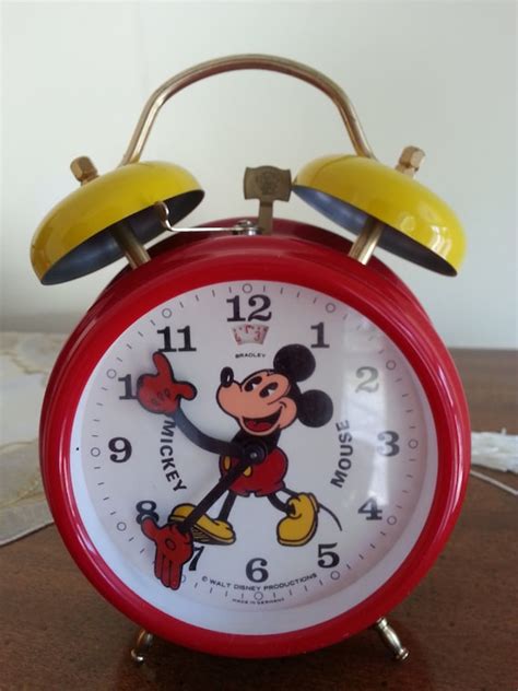 Vintage Mickey Mouse Alarm Clock Walt Disney by MyYiayiaHadThat