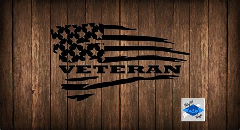 Veteran American Flag Vinyl Decal with custom text option | Car Decal ...