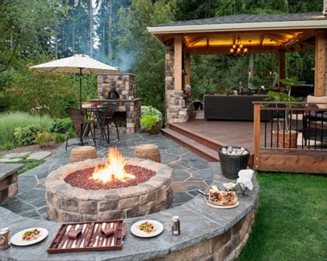 cabin decks diy - Google Search | Stone patio designs, Backyard patio ...