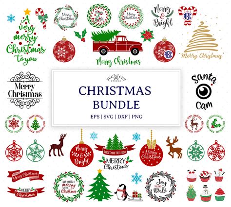 205+ Christmas Bundle SVG - Download Free SVG Cut Files and Designs | Picartsvg.com | Picture ...