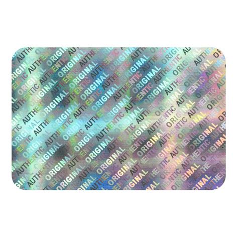 Hologram Stickers, Original Authentic, 1 x 1.5 in, Rectangle, Roll of ...