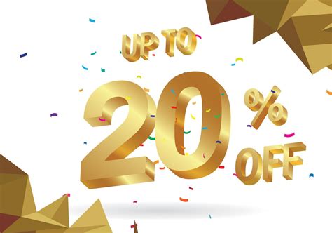 20 percent OFF Discount Sticker. Sale Red Tag Isolated Vector ...