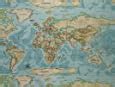 Prestigious "Atlas World Map" Antique Designer Curtain Upholstery Fabric By The Metre: Amazon.co ...
