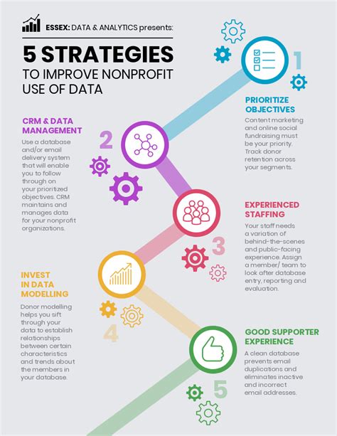 Improve Nonprofit Use of Data Strategy Infographic Template - Venngage