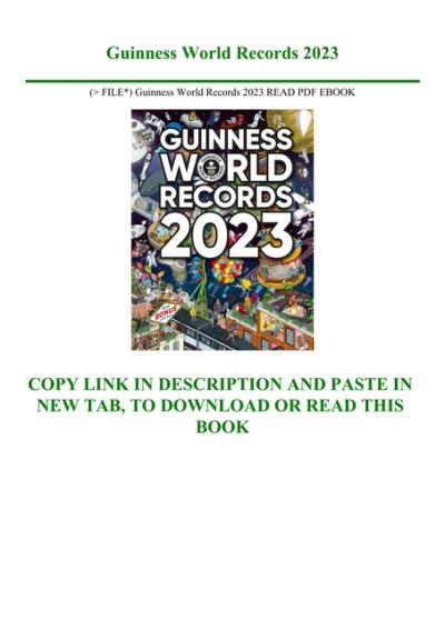 (P.D.F. FILE) Guinness World Records 2023 READ PDF EBOOK