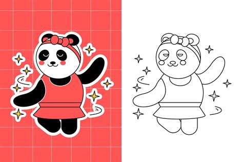 colouring page of panda family for toddler 16398374 Vector Art at Vecteezy