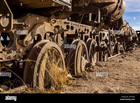 South America, Bolivia, Uyuni, train cemetery Stock Photo - Alamy