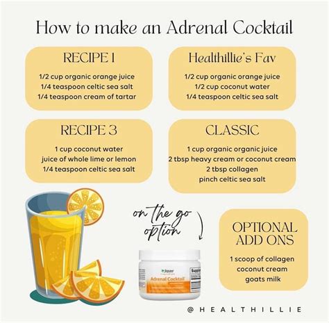 Adrenal Cocktail | Holistic nutrition recipes, Adrenal cocktail, Health drink