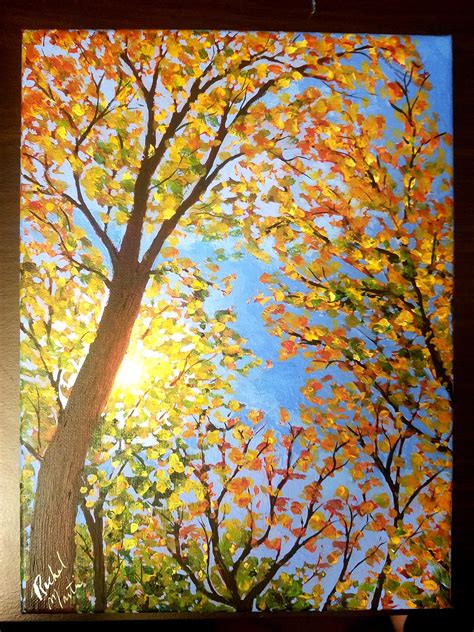 Autumn trees painting : r/painting