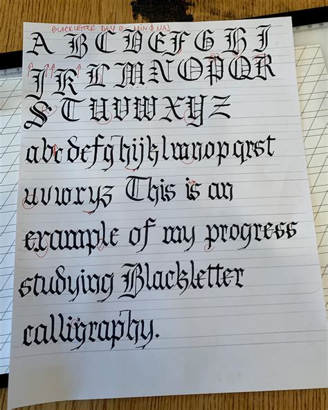 Blackletter progress : r/Calligraphy