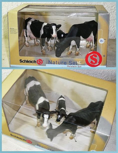 SCHLEICH FARM LIFE SERIES: HOLSTEIN COWS AND CALF SET # 40913 RETIRED | eBay