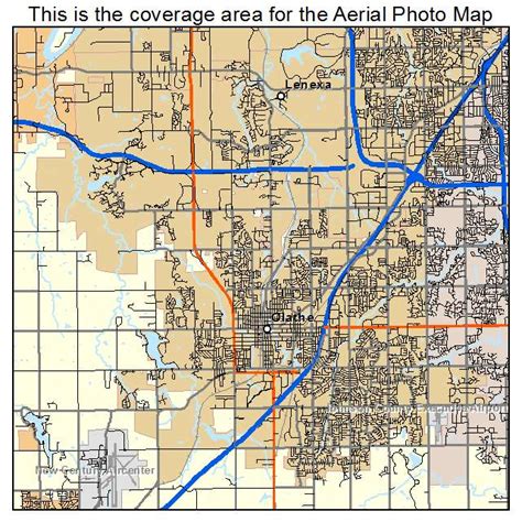 Aerial Photography Map of Olathe, KS Kansas