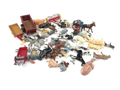 Lot - Lot of Assorted Vintage Farm Animal Toys