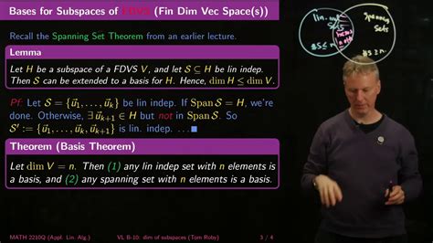 Dimension of Vector Spaces - Linear Algebra - B10 - YouTube