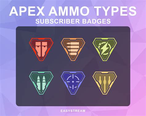 Apex Ammo Types Twitch Subscriber Badges Apex Legends Ammunition Sub ...