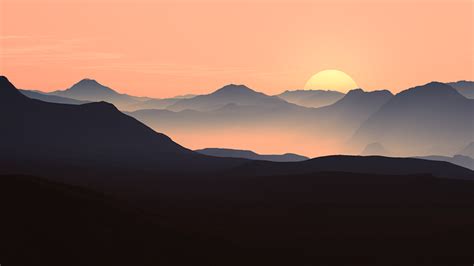 Download Mountains, Landscape, Sunset. Royalty-Free Stock Illustration ...