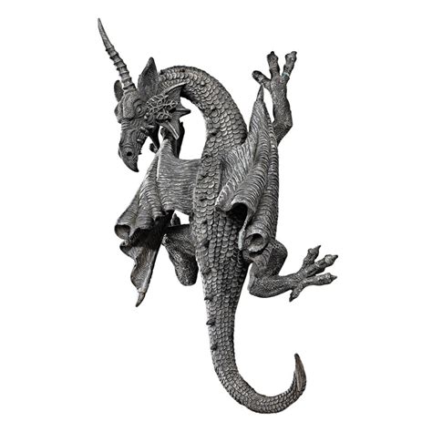 Horned Dragon of Devonshire Wall Sculpture by Toscano - Dragon Statue