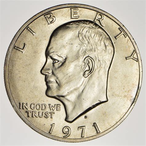 Silver - SPECIALLY MINTED - S Mint Mark - 1971-S - 40% Eisenhower Silver Dollar - RARE ...