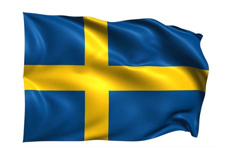 Sweden Waving flag Realistic Transparent Background 15309610 PNG