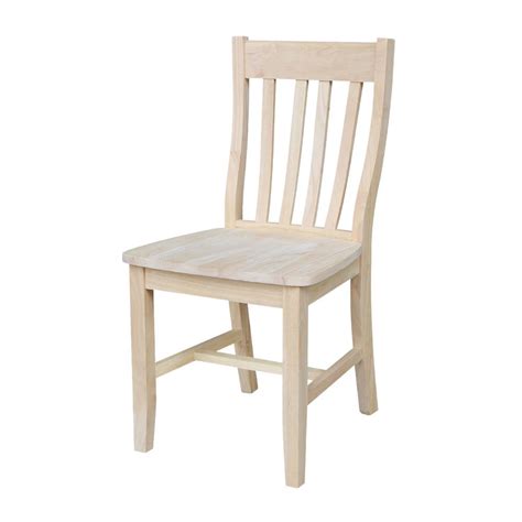 International Concepts Unfinished Wood Dining Chair (Set of 2)-C-61P - The Home Depot