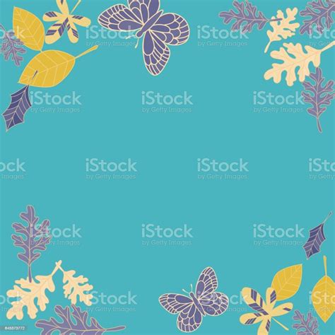Hand Drawn Fall Leaves Background Stock Illustration - Download Image ...
