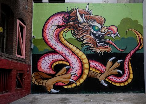 Dragon Mural, Chinatown 5/11/19 | Street art graffiti, Mural art, Murals street art