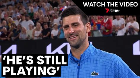 Novak Djokovic pays tribute to his kids in post-match interview | 7NEWS