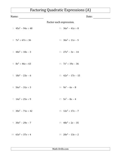 30 Factor By Grouping Worksheet Education Template - FactorWorksheets.com