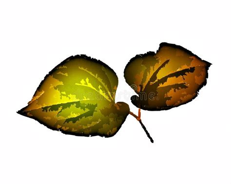 Brown Leaf Illustration on a White Background. Stock Illustration - Illustration of season ...