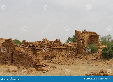 Ruins of Kuldhara, a Haunted Village in Rajasthan Stock Image - Image of kuldhara, believed ...